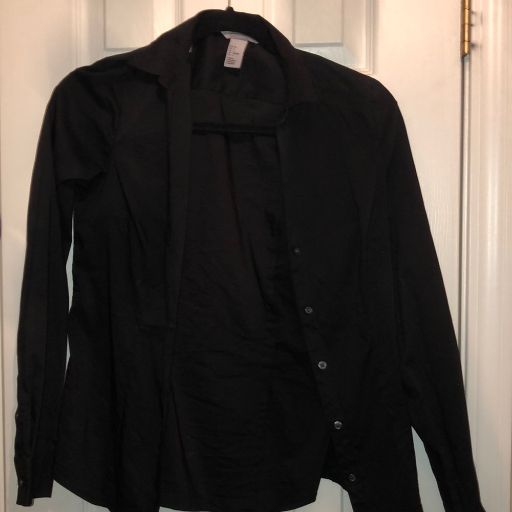 Black button down